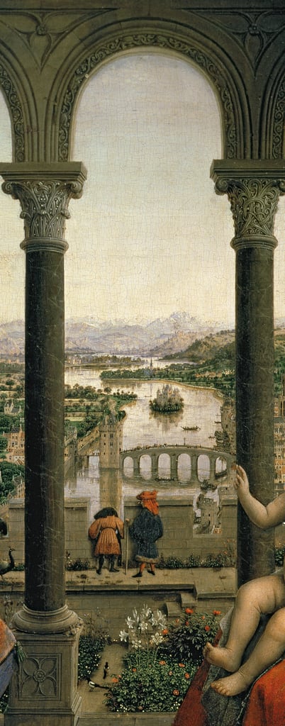 Der Rolin Madonna (Madonna des Kanzlers Rolin), c.1435 (Platte) (Detail